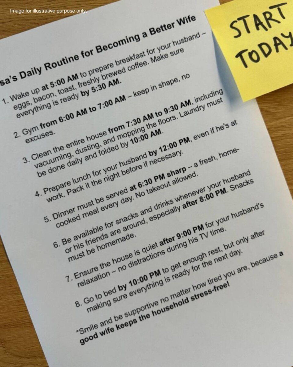 My Husband Created a New Schedule for Me to ‘Become a Better Wife’ — I Taught Him a Good Lesson in Response